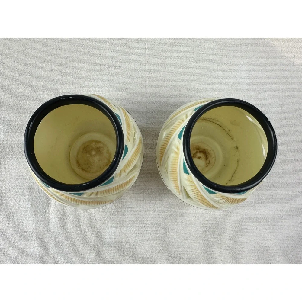 Two PartyLite Southwest Feathers Tealight Votive Candle Holders‎ 4x5" - Picture 2 of 6
